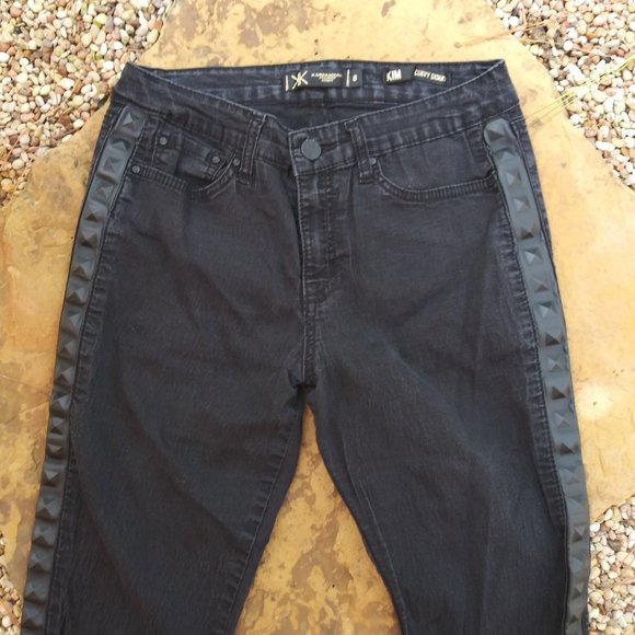 Kim Kardashian Curvy Skinny Black Jeans 8 - Picture 5 of 8